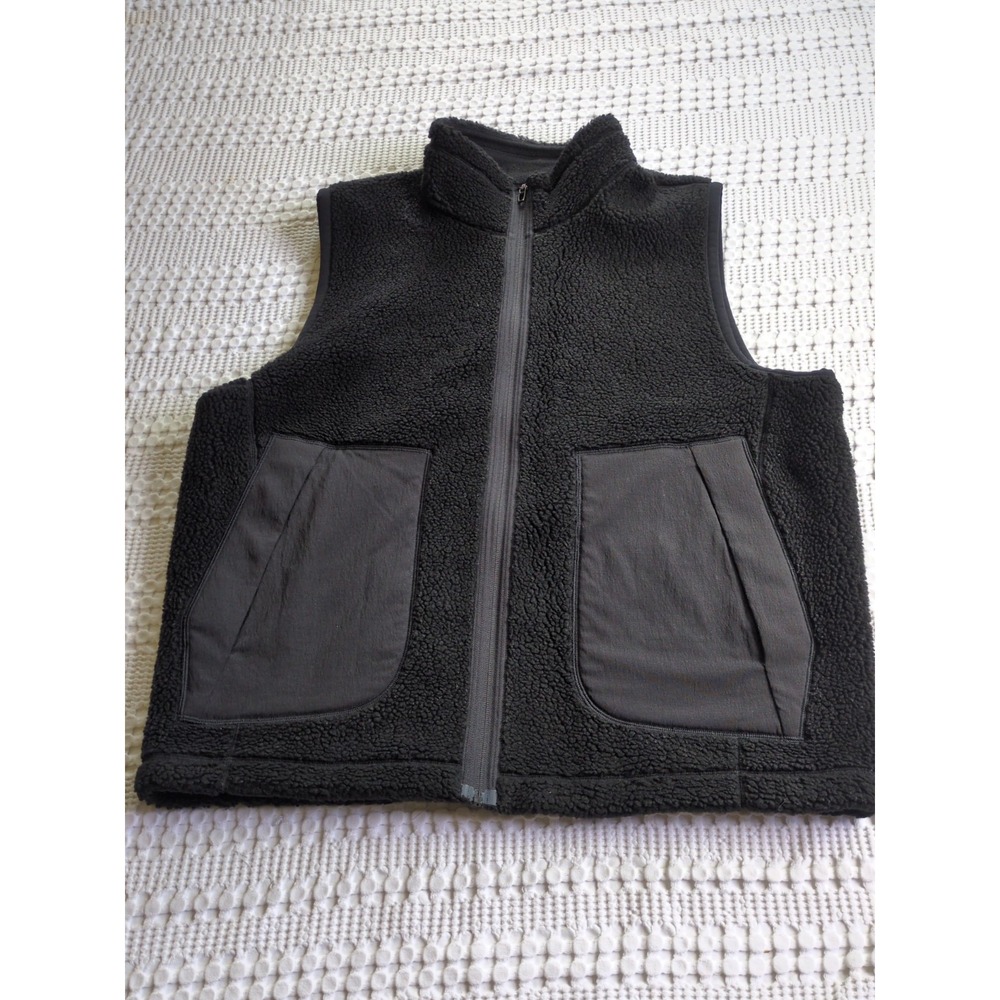 Lululemon High Pile Fleece Vest Size XL Black Full Zip Mens